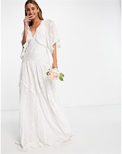 Свадебное платье из сетчатой ткани добби с вышивкой Jessica Asos edition