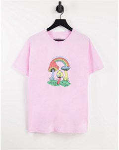 Свободная футболка с принтом радуги Daisy street
