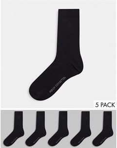 Набор из 5 пар черных носков French connection