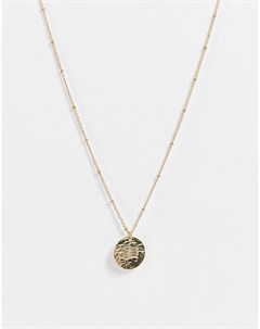 Золотистое ожерелье с подвеской в виде водного знака зодиака Designb london
