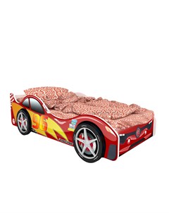 Кровать машина карлсон токио с объемными колесами красный 85x50x170 см Magic cars