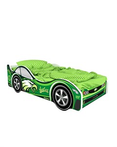 Кровать машина карлсон гудзон без доп опций зеленый 75x50x170 см Magic cars