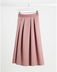 Розовая юбка миди для выпускного Asos design