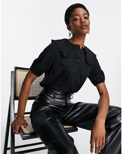 Черная блузка с воротником Vero moda