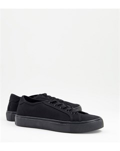 Черные кроссовки для широкой стопы на шнуровке Dizzy Asos design