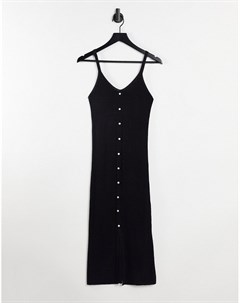 Черное трикотажное платье без рукавов Lucilla Object