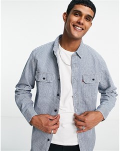 Классическая голубая джинсовая рубашка в рабочем стиле из органического хлопка в полоску Levi's®