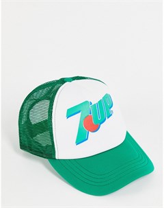 Зеленая кепка с принтом 7up в стиле ретро Asos design