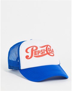 Синяя кепка с принтом Pepsi в стиле ретро Asos design