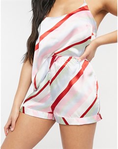 Разноцветные атласные шорты от пижамы в полоску Выбирай и комбинируй Asos design