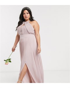 Эксклюзивное розовое платье макси bridesmaid Tfnc plus