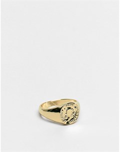 Золотистое кольцо на мизинец с отделкой в виде монеты Asos design