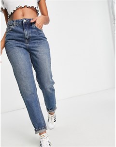 Синие джинсы в винтажном стиле из переработанного смесового хлопка Topshop