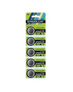 Батарейки Литиевые CR2016 5000LC 5 Ergolux