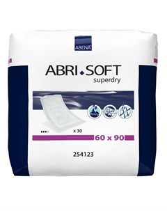 Пеленки Abri Soft Superdry одноразовые для взрослых 60х90см 30шт Abena