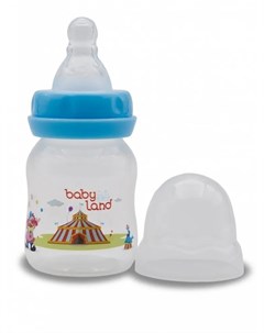 Бутылочка для кормления Baby Land с силиконовой соской в блистере цвета в ассорт 80мл Mepsi
