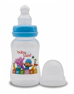 Бутылочка для кормления Baby Land ортодонтическая с узким горлышком и силиконовой соской цвета в асс Mepsi