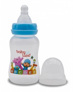 Бутылочка для кормления Baby Land с силиконовой соской в блистере цвета в ассорт 150мл Mepsi