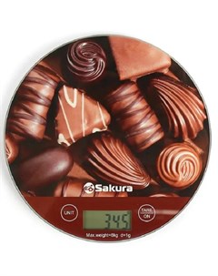 Весы кухонные Sakura SA 6076C Шоколад электронные до 8кг Bit