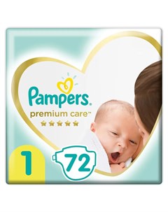 Подгузники Premium Care Newborn 2 5 кг 72шт Pampers