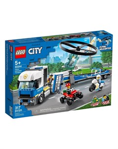 Конструктор City 60244 Полицейский вертолётный транспорт 317 деталей Lego