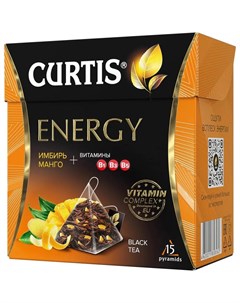 Чай черный Energy Tea Имбирь манго 15 пирамидок Curtis