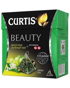 Чай зеленый Beauty Tea Виноград зеленый чай 15 пирамидок Curtis