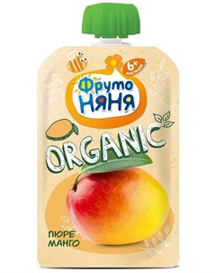 Пюре Organic манговое пауч 90гр Фрутоняня