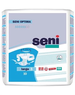 Подгузники для взрослых Optima Large 3 размер 80 125см 10шт Seni