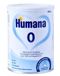 Смесь молочная 0 Для недоношенных 400гр Humana