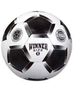 Мяч футбольный однослойный Winner 5 черно белый Грат-вест
