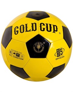 Мяч футбольный однослойный Gold Cup 5 желтый Грат-вест