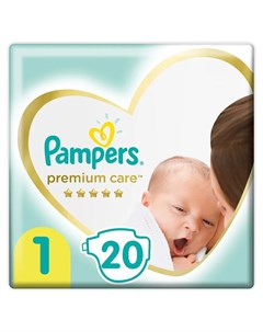 Подгузники Premium Care Newborn 2 5кг 20шт Pampers