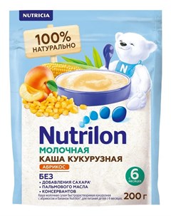 Нутрилон Каша молочная Кукурузная с абрикосом и бананом 200г Nutrilon
