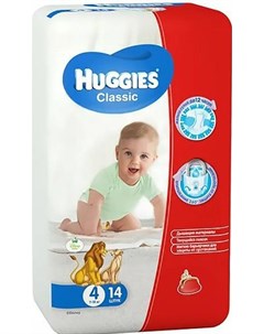 Подгузники Classic Small Pack 4 M 7 18 кг 14шт Huggies