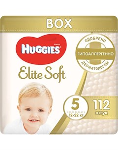 Подгузники Elite Soft 5 12 22кг 112шт Huggies