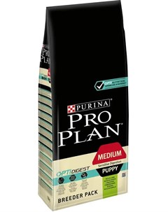 Сухой корм ProPlan для щенков средних пород с чувствительным пищеварением ягненок рис 18кг Purina pro plan