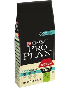 Сухой корм ProPlan для взрослых собак средних пород с чувствительным пищеварением ягненок 18кг Purina pro plan