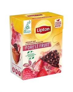 Чай черный Forest Fruit с лесными ягодами 20 пирамидок Lipton