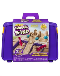 Набор для лепки Kinetic Sand Кинетический песок с лотком песочницей Spin master
