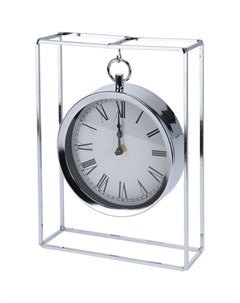Часы настольн металл серебро 25 см Без бренда