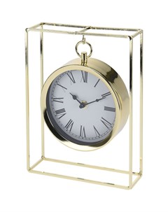 Часы настольн металл золото 25 см Без бренда