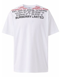 Футболка с принтом Location Burberry