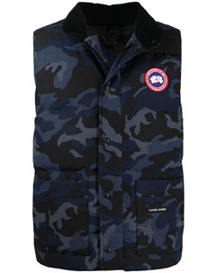 Дутый жилет с камуфляжным принтом Canada goose