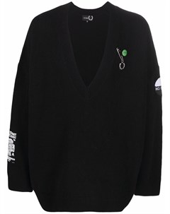 Кардиган с V образным вырезом Raf simons x fred perry