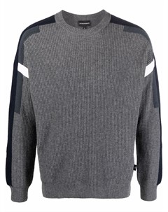 Полосатый свитер с круглым вырезом Emporio armani