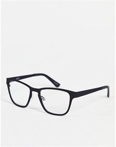 Очки в прозрачной оправе с черными линзами с защитой от синего света Quay Quay eyewear australia