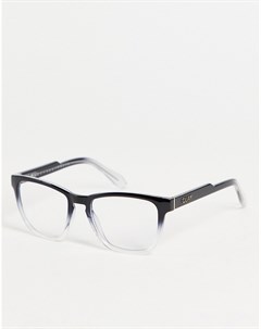 Очки с защитой от синего света в черно прозрачной оправе с эффектом деграде Quay Quay eyewear australia
