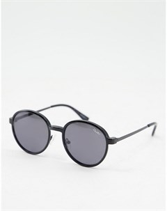 Круглые солнцезащитные очки в черной оправе Quay Quay eyewear australia