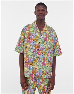 Рубашка с разноцветным принтом от комплекта Bershka